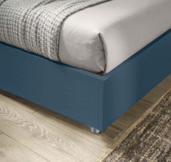 Letto matrimoniale contenitore sommier, finitura Grafite