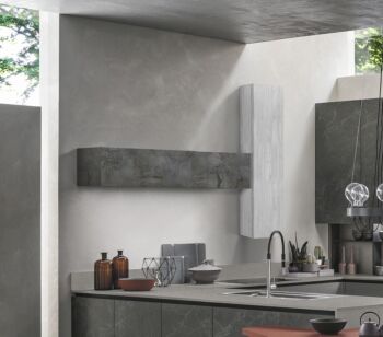 Pensile per cucina sospeso, Grigio artico