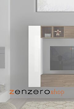 Pensile verticale di design, Bianco Lucido