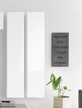 Pensile verticale di design, Bianco Lucido