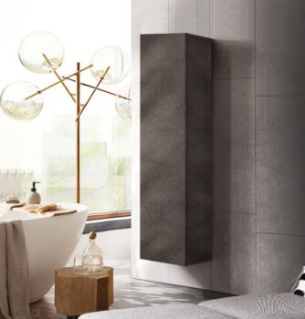Colonna da bagno sospesa, finitura Piombo