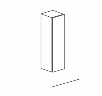 Pensile verticale sospeso, disponibile in diverse finiture, Made in Italy 
