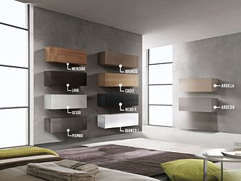 Ribalta orizzontale stretta L.69 cm ad un'anta, disponibile in diverse finiture, Made in Italy