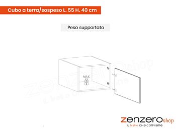 Cubo a terra , disponibile in diverse finiture, 100% Made in Italy
