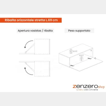 Mobile da ingresso con ribalta e colonna, Bronzo e Mercure