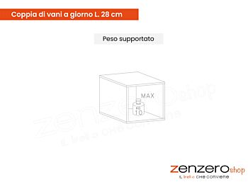 Aggiungi al carrello Parete attrezzata TV 150x30x126 h cm, Lava e Mercure cannettato, collezione Logica