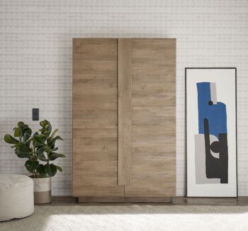 Colonna 2 ante scontata, madia moderna, finitura Mercure