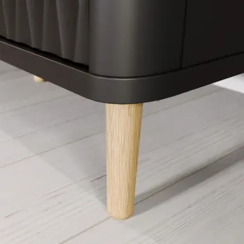 vetrina finitura rovere mauvella e nero