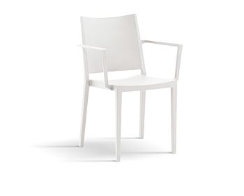 Poltrona da giardino in polipropilene, colore bianco