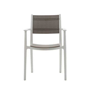 Poltrona colore bianco e marrone