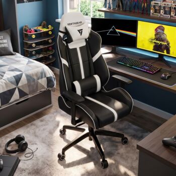 Poltrona gaming, Bianca e Nera Zenzero Shop