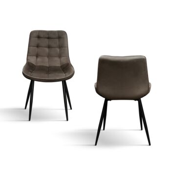 Sedia da ufficio, design moderno, velluto Marrone