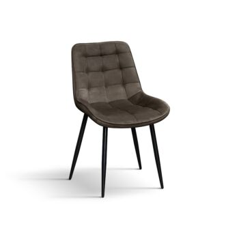 Sedia da ufficio, design moderno, velluto Marrone