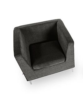Poltrona di design in finitura Antracite, tessuto sfoderabile