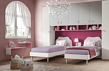 cameretta doppio ponte rosa