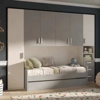 Divano letto camerette, finitura Gesso, L.200