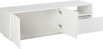 Porta tv 2 ante e 1 cassetto bianco lucido
