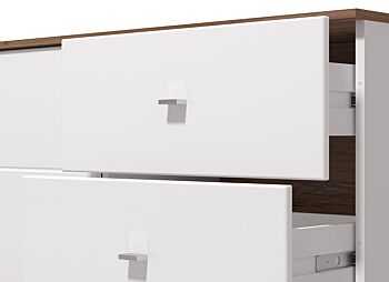 porta tv con cassetti e ante bianco