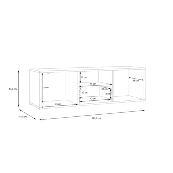porta tv rovere e nero