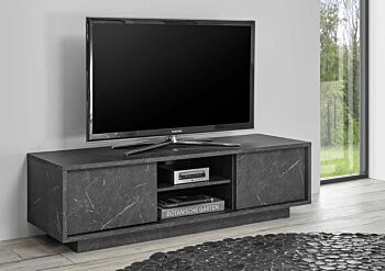 Economico Porta TV effetto Marmo Nero di Carrara