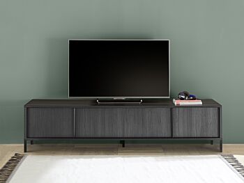 Mobile porta TV, stile moderno, finitura frassinato nero