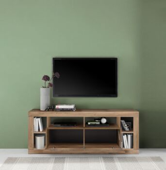 Porta TV moderno 1 ribalta, finitura Mercure, Made in Italy