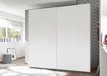 Cameretta moderna con letto in ecopelle e armadio vertigo bianco