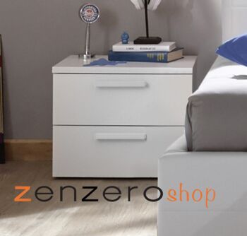 Letto Vertigo blu in tessuto imbottito 122x200 testiera righe