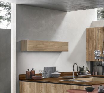 Ribalta per cucina sospesa, Noce stelvio