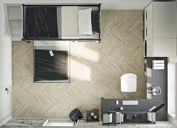 letto soppalco bianco luce