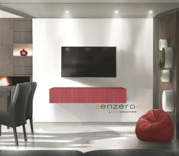 Mobili porta tv design in finitura Ossido, anta a ribalta