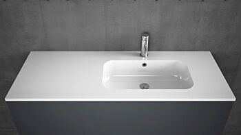 Composizione da Bagno con 3 cassetti soft-close e pensile reversibile, bianco lucido