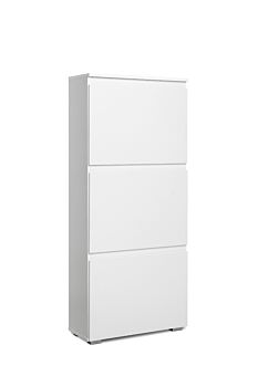 Scarpiera minimal 3 ante ribalta finitura Bianco opaco