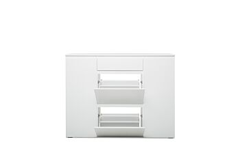Conveniente e spaziosa scarpiera L.138 finitura Bianco opaco 