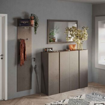 composizione bronzo con madia e specchio