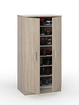 Scarpiera bassa 2 ante, finitura Rovere canadian