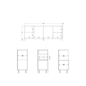 credenza bianca e mercure