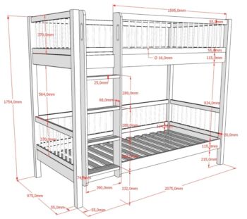 letto rovere 