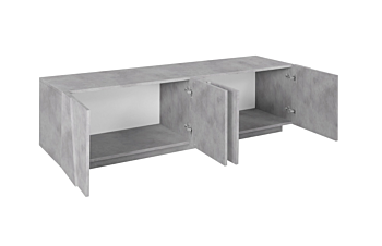 Mobili televisione design geometrico in finitura Beton