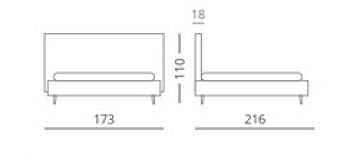 Letti contenitori matrimoniali, letto in ecopelle color Piuma Beige