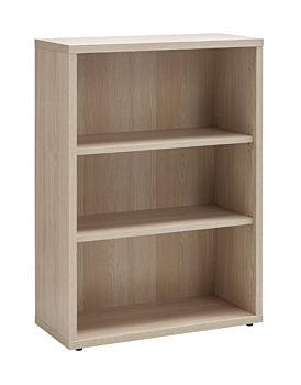 Libreria Leonardo con 2 ripiani in finitura Rovere e Nero chalet