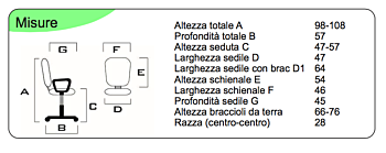 Poltrona direzionale con braccioli in finitura Grigio