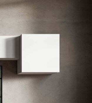 Pensile battente 60x60, bianco opaco, made in Italy