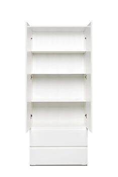 Armadio multiuso Bianco con 3 ripiani e 2 cassetti