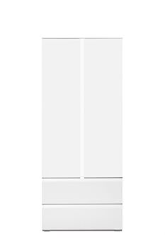 Armadio multiuso Bianco con 4 ripiani e 2 cassetti