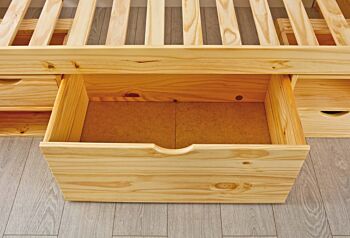 Letto con contenitore e comodino incluso