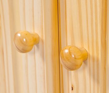Madia due ante + due cassetti in legno massiccio / naturale
