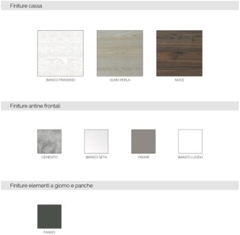 Parete attrezzata moderna con librerie, Made in Italy