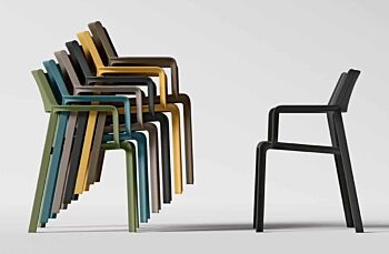 Tavolo di design L.160 allungabile, color rovere sbiancato, Made in Italy