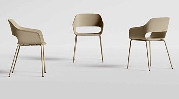 Tavolo di design L.160 allungabile, colore Quercia con gambe nere